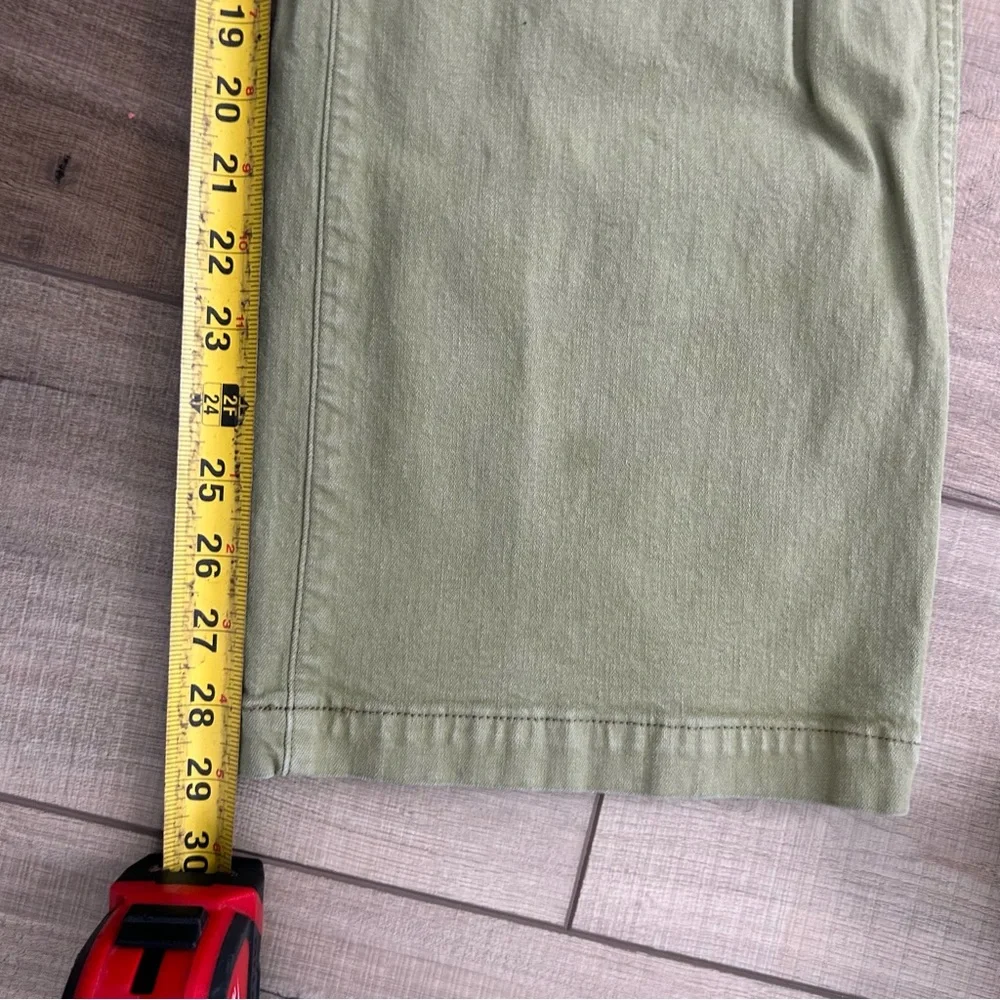 Madewell Emmett Wide Leg Green Pants Garment Dyed Edition Artichoke 27 - Picture 10 of 10